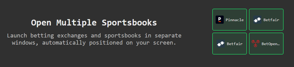 Multi-window exchange betting setup